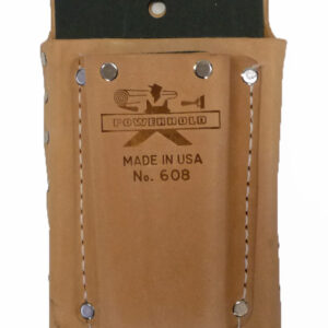 Leather Goods Double Pouch With Fiber Lined Pockets