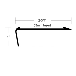 LVT 618 - 8MM LVT STAIR NOSING WITH EXTENDED LIP Diagram