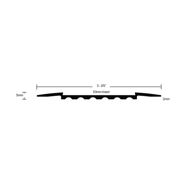 LVT 618 - 8MM LVT STAIR NOSING WITH EXTENDED LIP Diagram