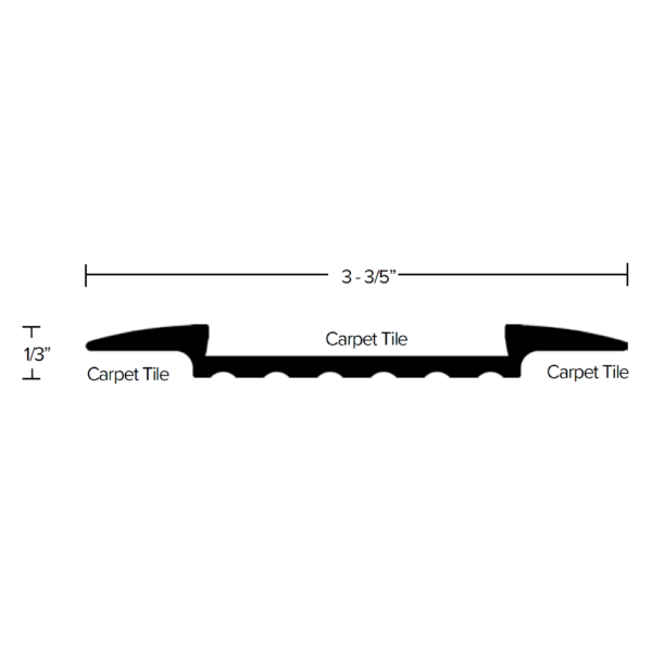 LVT 618 - 8MM LVT STAIR NOSING WITH EXTENDED LIP Diagram